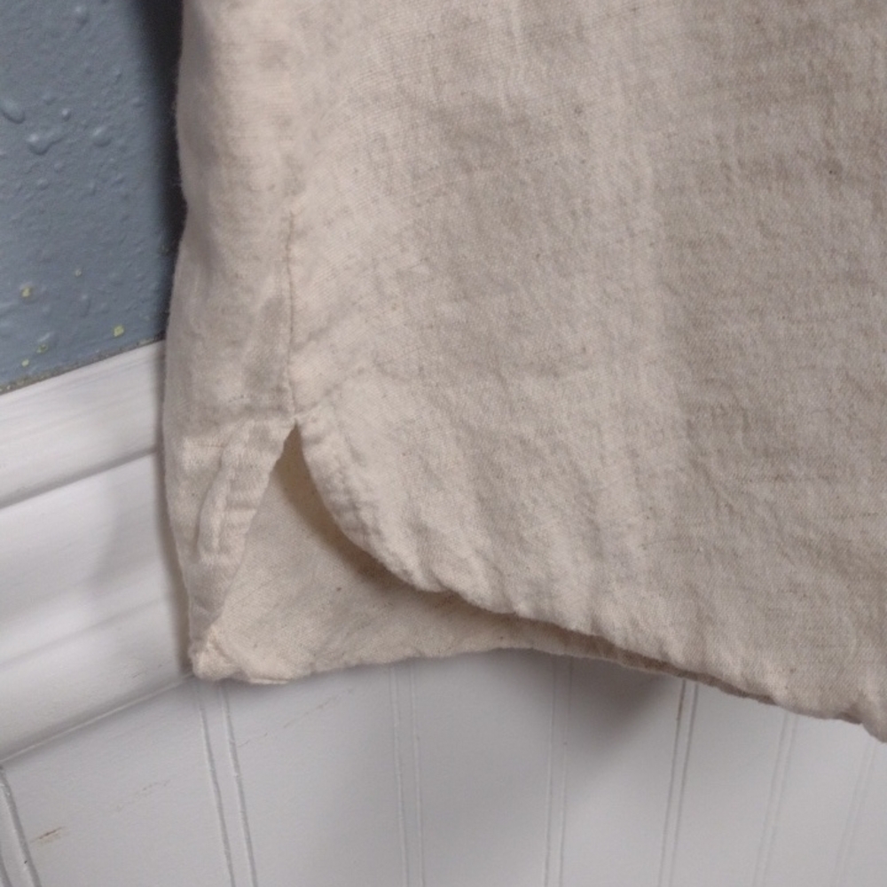 B.Boutique by Evergreen,Cream Cuffed Sleeve TunicTop with Tie Front Beach Vacati - Picture 5 of 16